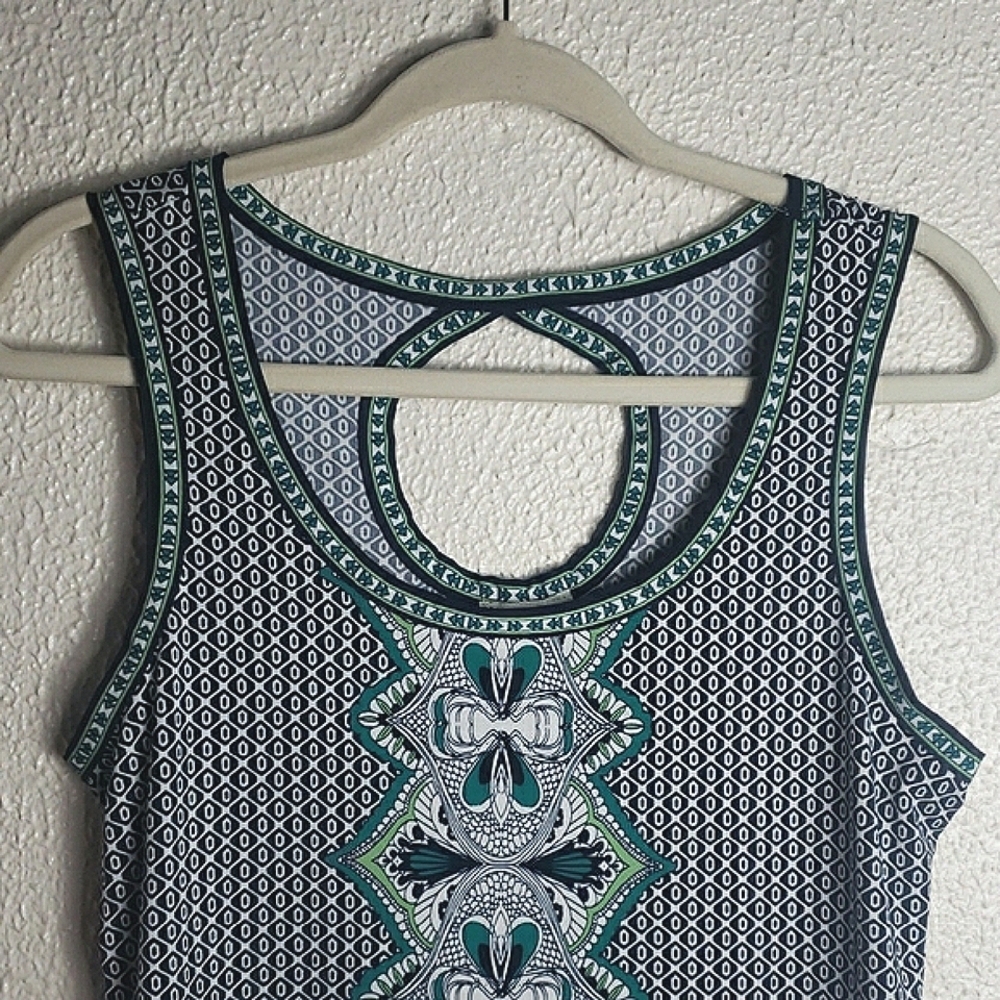 Max Studio Sleeveless Geometric Pattern Midi Dres… - image 2